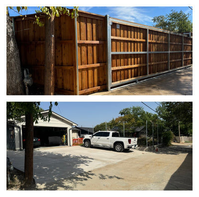 Sliding gate installation in Irving